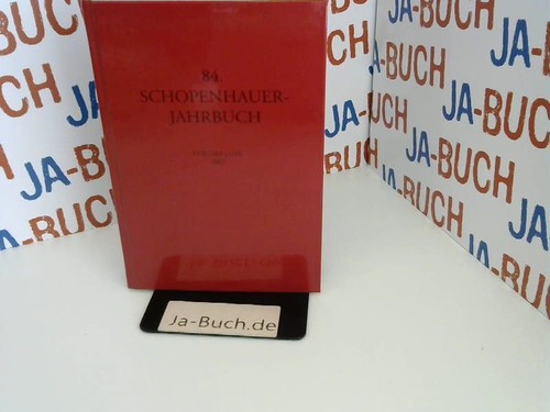 Schopenhauer jahrbuch - 84., schopenhauer-jahrbuch